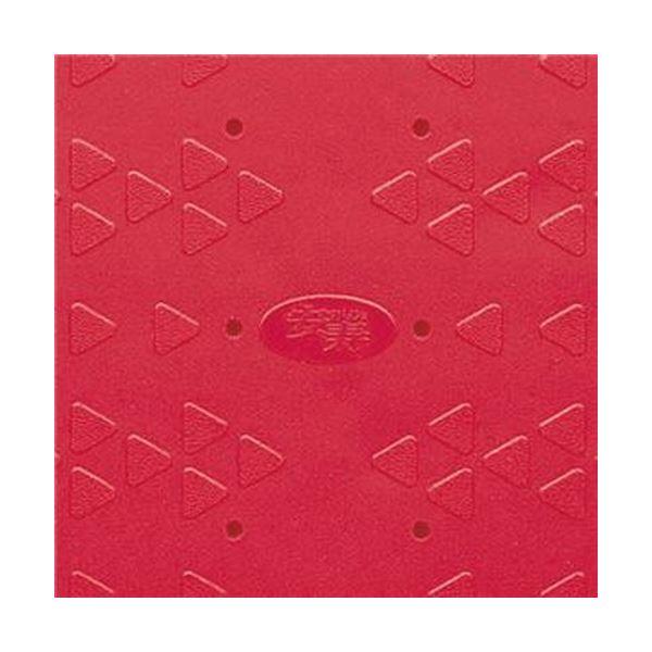ds-（まとめ）アロン化成 吸着すべり止めマット浴槽内用 C 28×36cm レッド 535-128 1パック（2枚）〔×5セット〕_1