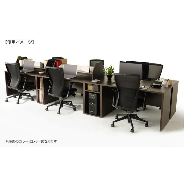 ds-オフィスチェア 約幅688mm レッド キャスター付き 肘付き ガス圧式シリンダー 通気性 メッシュ T50チェア お客様組立品_1