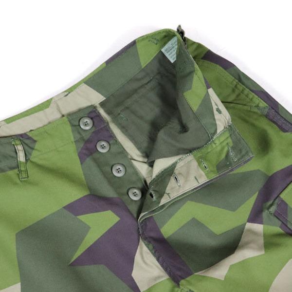 ds-スウェーデン軍 BDU Battle Dress Uniform M90 カーゴパンツ レプリカ S グリーンカモ ミリタリーパンツ ミリタリーウェア_1