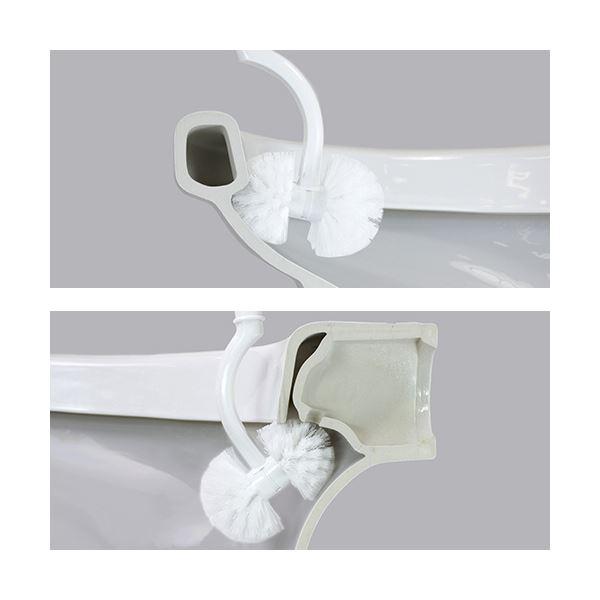 ds-（まとめ）マーナ 抗菌 SLIMトイレブラシ・W ホワイト W630W 1個 〔×5セット〕_1