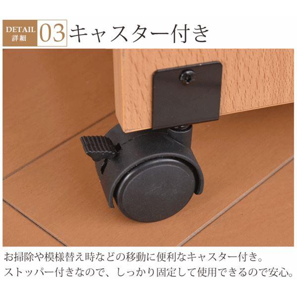 ds-パソコンデスク 学習机 約幅59.5cm ブラウン スライドトレー キャスター付き 棚付き 移動便利 組立品 リビング 在宅ワーク_3