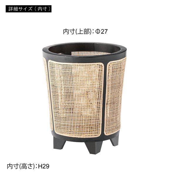 ds-鉢カバー プランターカバー 8号用 円型 約幅32×奥行32×高さ38cm ナチュラル リビング 店舗 インテリア家具_4