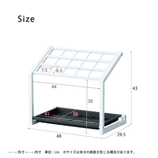 ds-〔5個セット〕15マス傘立て（ホワイト/白） かさたて カサ立て 収納 オフィス アンブレラスタンド 店舗 業務用 大容量 軽量 玄関 アイアン エントランス N..._5