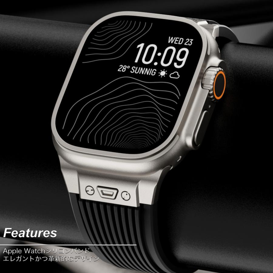 Apple Watch バンド アップルウォッチ ベルト シリコン 44mm