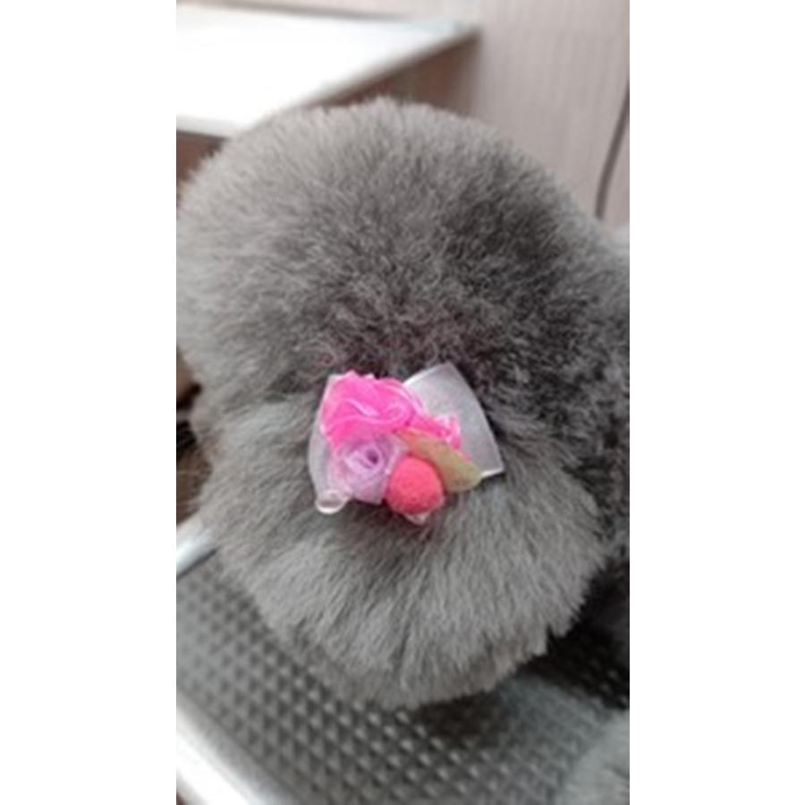 犬 猫 リボン ハンドメイド 商品 髪飾り 20個入り 10ペア 高級オーガンジー使用 日本製ゴム使用 (混色/男の子MIX) グリポッチ |  | 15