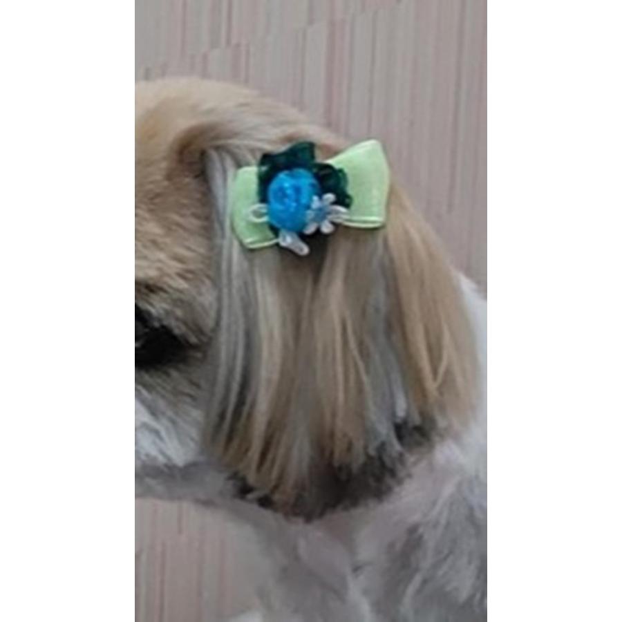 犬 猫 リボン ハンドメイド 商品 髪飾り 20個入り 25ペア 高級オーガンジー使用 日本製ゴム使用 （混色, 男の子女の子Mix ）グリポッチ |  | 13