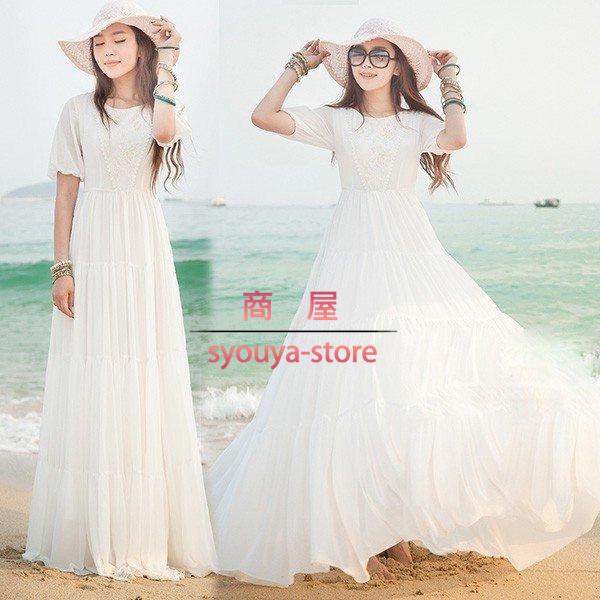 ワンピース 夏 春 白ワンピース リゾートワンピ 63 Off