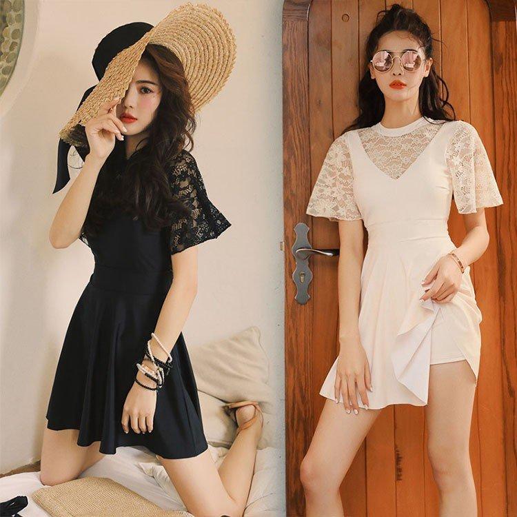 Rakuten 水着 レディース ワンピース バスト 盛れる 小胸 体型カ 半袖 レース スイムウェア かわいい 水着 女性用 可愛い 清楚 ナチュラル 爽やか スイミング 海水浴 楽天市場 Caritorsolutions Com