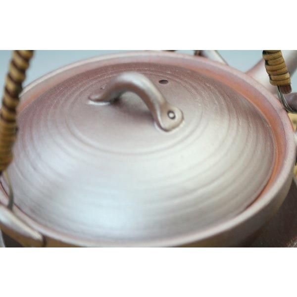 土鍋 土瓶蒸し 酒器 （直火OK） 万古焼「南蛮焼〆土瓶蒸し器」 受け皿