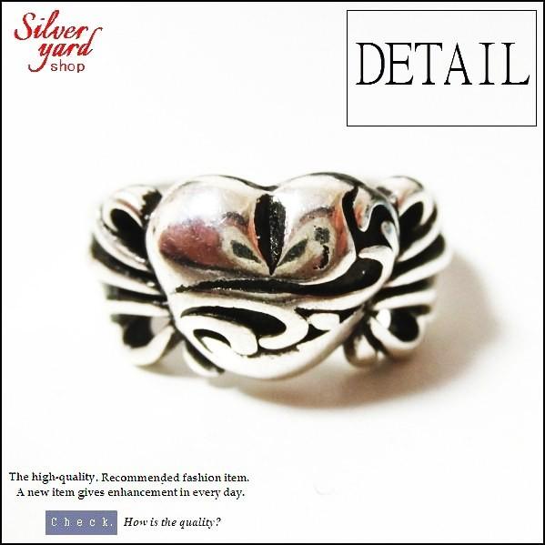 指輪 フリーサイズ シルバー メンズ レディース リング ハート 心臓