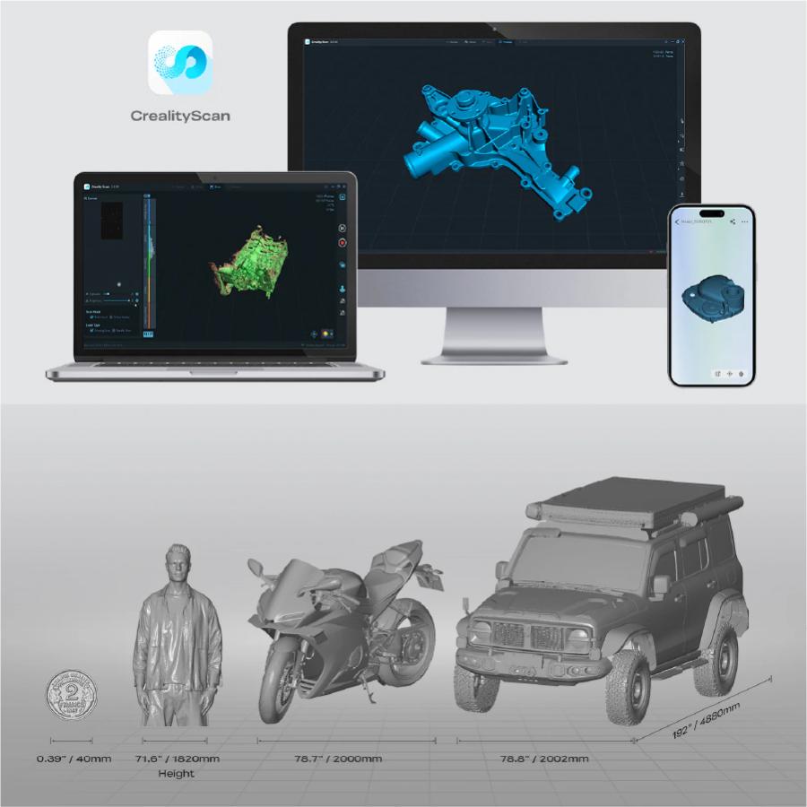 高精度3Dスキャナー Sermoon S1 0.02mm精度 ハンディ 90fps 高速スキャン リバースエンジニアリング 検査対応 |  | 02