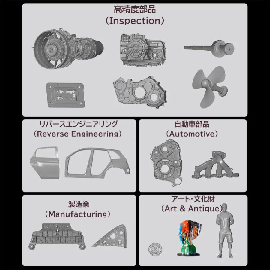 【高精度0.02mm】産業用3Dスキャナ フルカラー対応 ワイヤレススキャン可能 リバースエンジニアリング 検査対応 Sermoon X1 |  | 02
