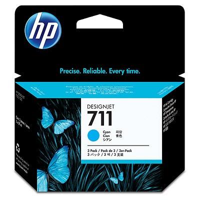 HP Designjet 711 インクカートリッジ29ml 純正3色 計11個 DesignJet HP711インクカートリッジ シアン29ml×3 CZ134A : SYSTEM-ES