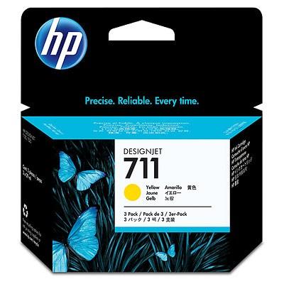 HP711インクカートリッジ イエロー29ml×3 CZ136A | DesignJet