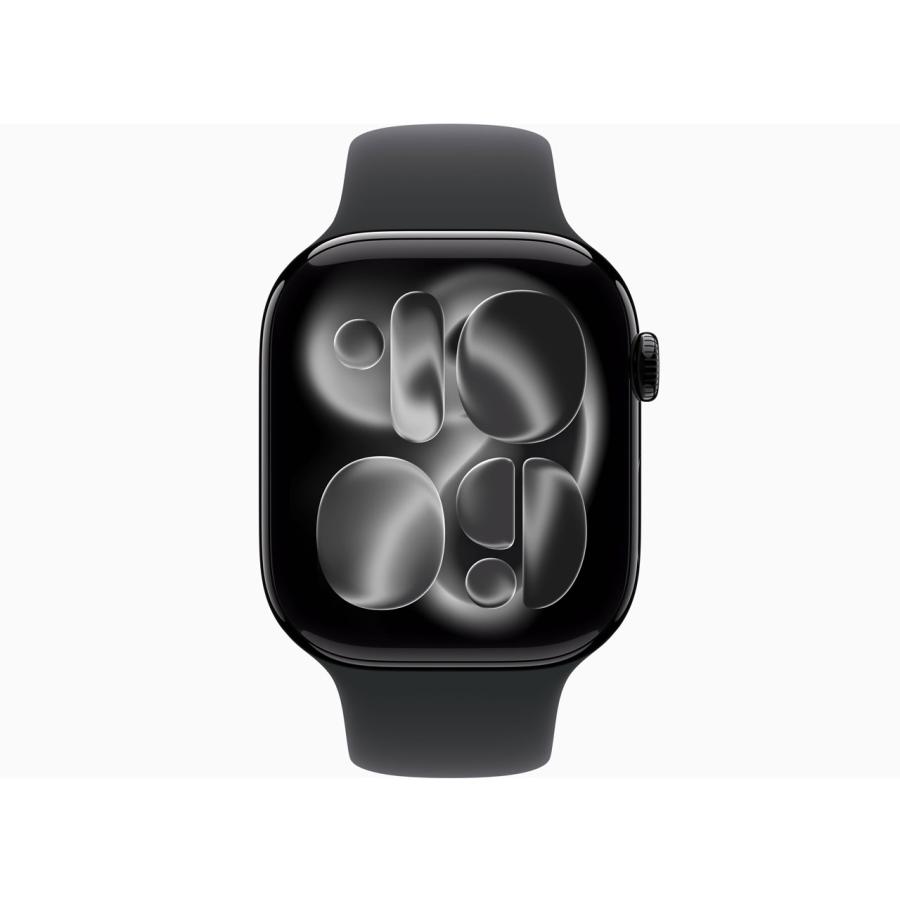 ＜新品/在庫あり＞Apple Watch Series 11 GPSモデル 46mm MEUX4J/A [ジェットブラック・ブラックスポーツバンド M/L]の画像