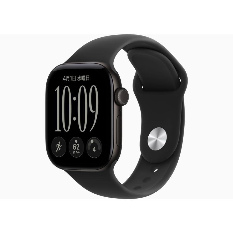 ＜新品/在庫あり＞Apple Watch Series 12 GPSモデル 42mm MJEC4X/A [ブラック・ブラックスポーツバンド M/L] | Apple