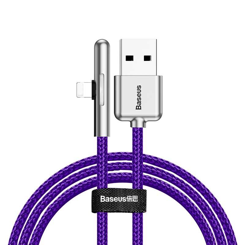 Baseus L字 ライトニングケーブル 2m Lightning iPhone充電ケーブル  1.5A 高速充電 光るLEDプラグ データ転送 | ブランド登録なし | 01