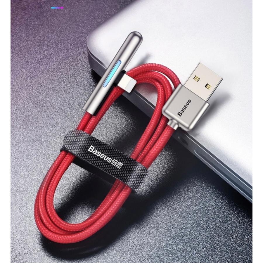 Baseus L字 ライトニングケーブル 2m Lightning iPhone充電ケーブル  1.5A 高速充電 光るLEDプラグ データ転送 | ブランド登録なし | 06