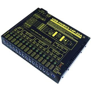 USB-HUBV3-14P-20A 業務用大容量14ポートUSBHUB(USB3.0)(AC90-260V仕様)(1ポート2A/合計16A)