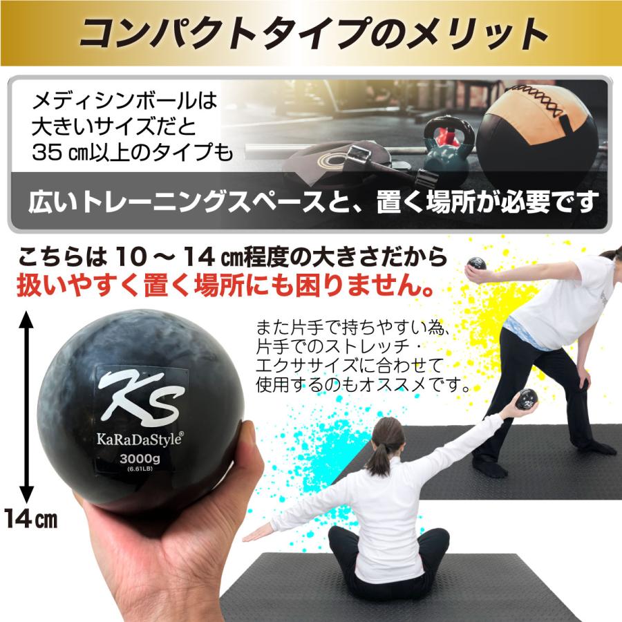 KaRaDa Style プライオ メディシンボール 3kg コンパクトタイプ ソフト