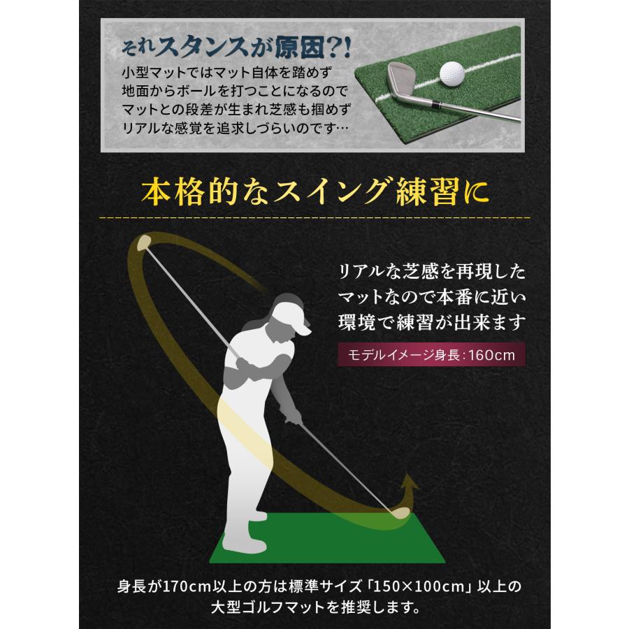 Golf Style ゴルフマット 大型 ゴルフ 練習 マット 素振り ドライバー