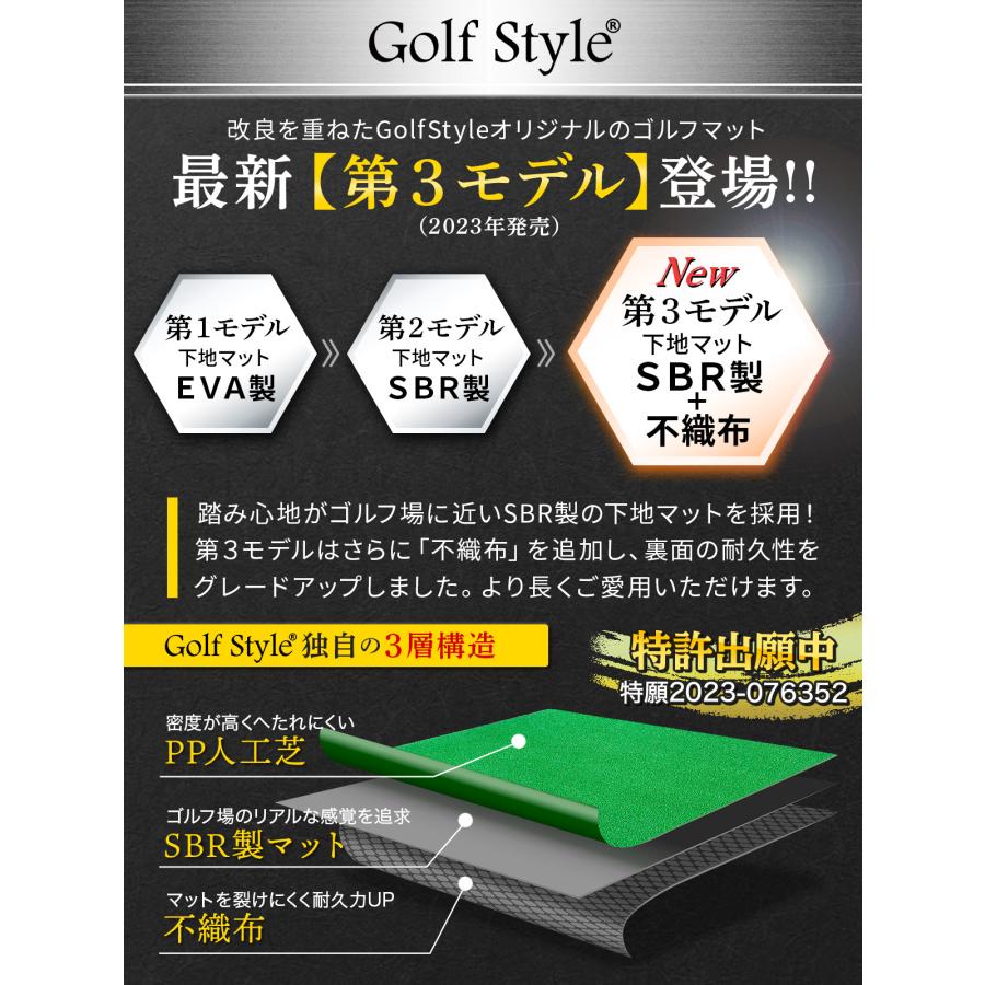 Golf Style ゴルフマット 大型 ゴルフ 練習 マット 素振り ドライバー