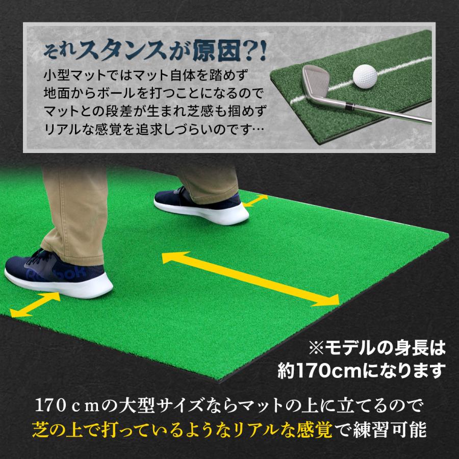 ゴルフマット 100×170cm 業務用 穴なし 大型 ゴルフ 練習 マット ドライバー 素振り スイング パター 練習器具 室内 屋外 人工芝 SBR 単品 Golf Style ゴルフマット 大型 ゴルフ 練習 マット ドライバー 素振り