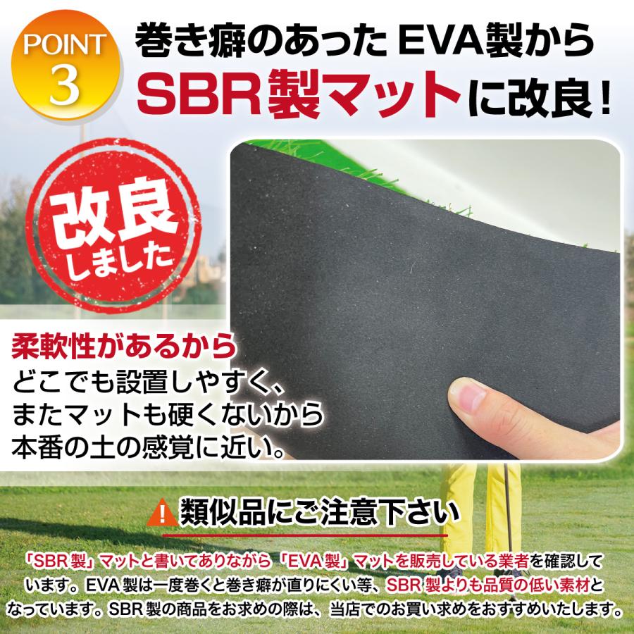 ゴルフマット 35mm ラフ芝 ゴルフ 練習 マット 素振り スイング アイアン 練習器具 室内 屋外 人工芝 SBR 50×75cm ラフ 芝生 ゴルフボール Gボールセット｜systemstyle｜09