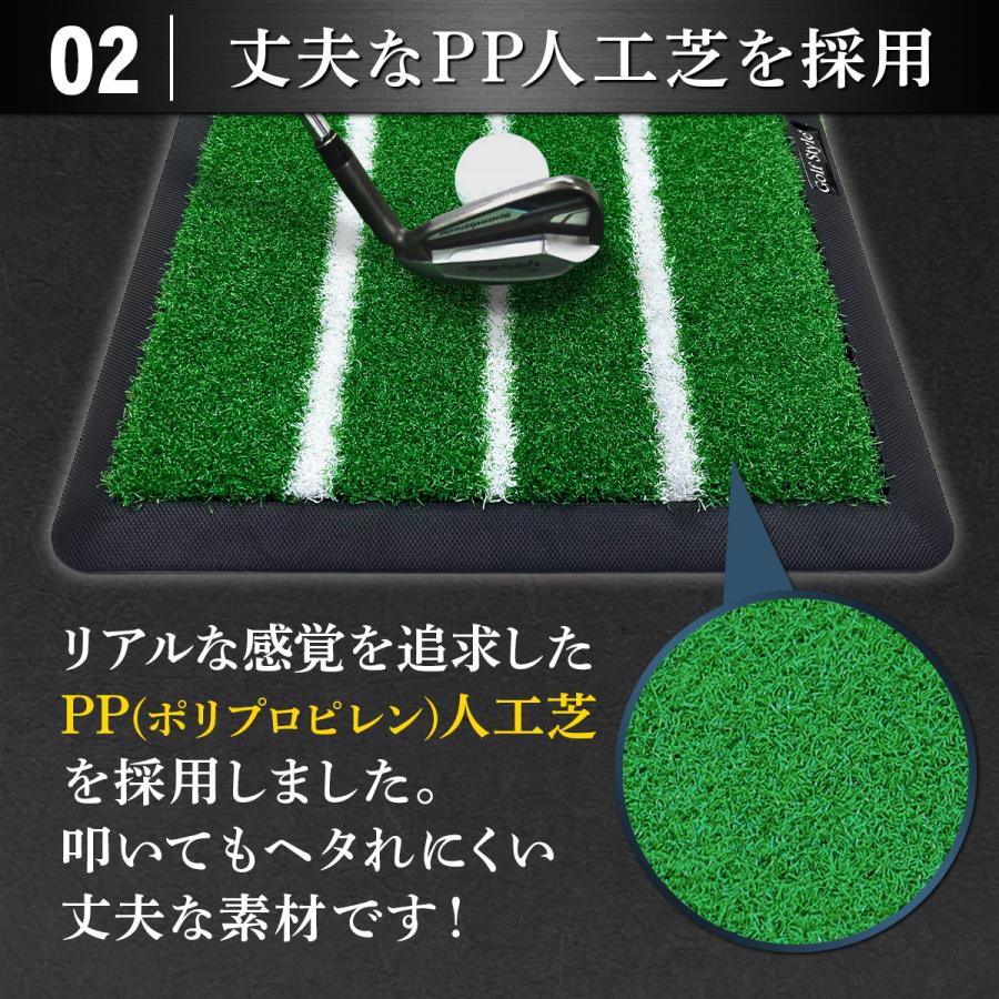 Golf Style ゴルフマット 白線 ゴルフ 練習 マット ゴム土台 素振り