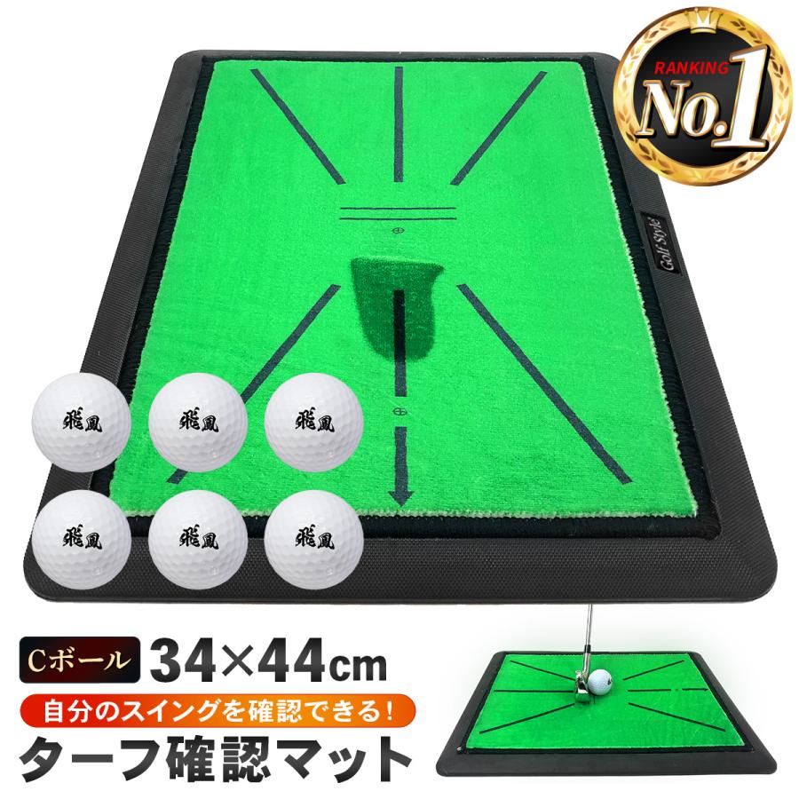 USED｜ゴルフダーツ｜フレーム改良版｜室内スイング練習セット｜ボール追加あり Golf Style ダフりチェック ゴルフマット ターフ跡が確認できる ゴルフ