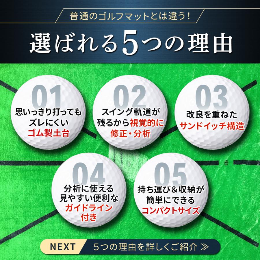 Golf Style ダフりチェック ゴルフマット ターフ跡が確認できる ゴルフ