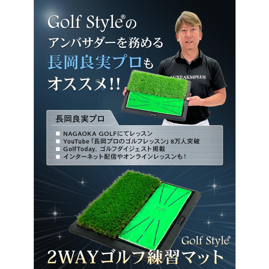 Golf Style ダフりチェック ゴルフマット ターフ跡が確認できる 2WAY