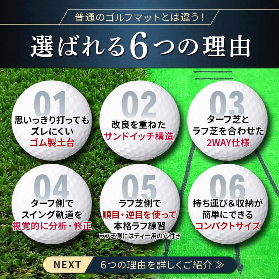 Golf Style ダフりチェック ゴルフマット ターフ跡が確認できる 2WAY