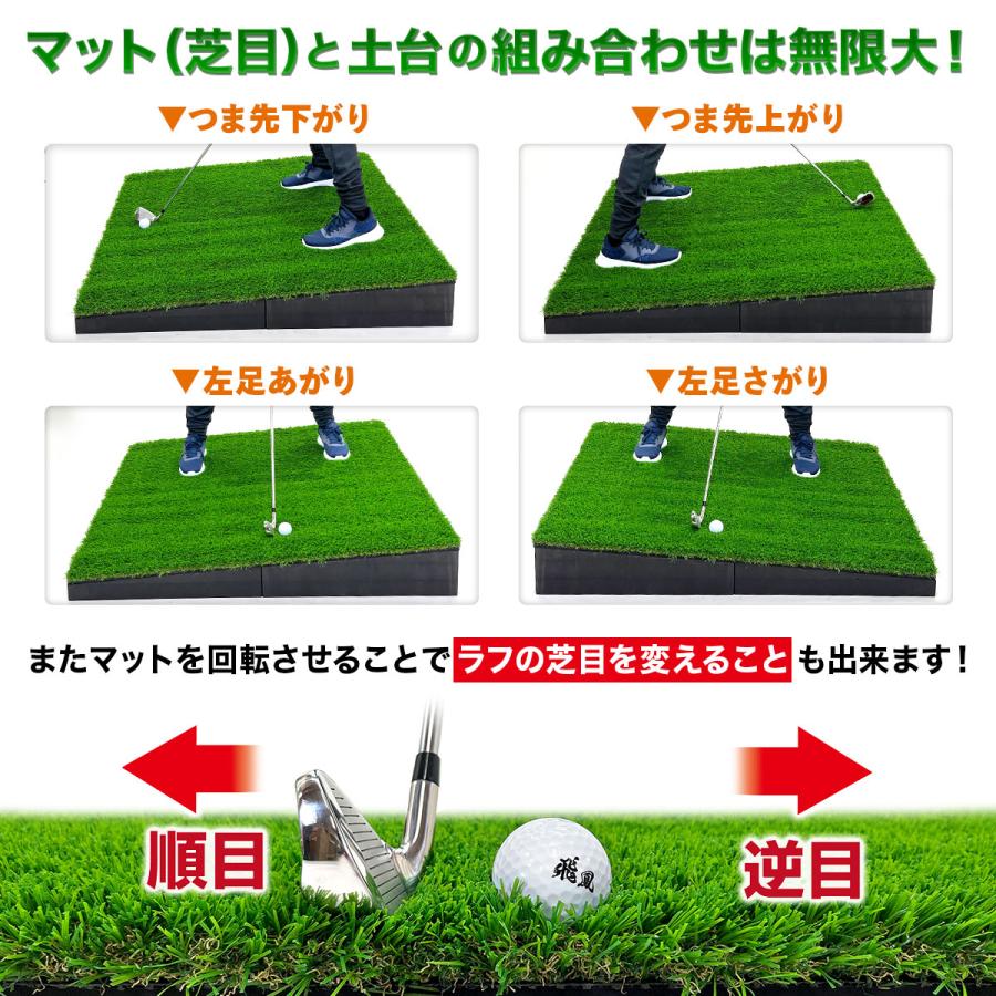 高性能練習マット（20mまで可能） 楽天市場】傾斜 ゴルフマット 120×120cm PGAプロと共同開発 特許