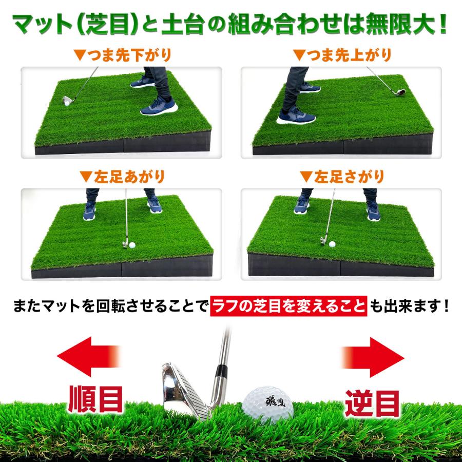 Golf Style ゴルフマット 大型 練習 傾斜 100×100cm PGAプロと共同開発 InterPro ゴルフ練習マット 傾斜付き 大判 100×100cm