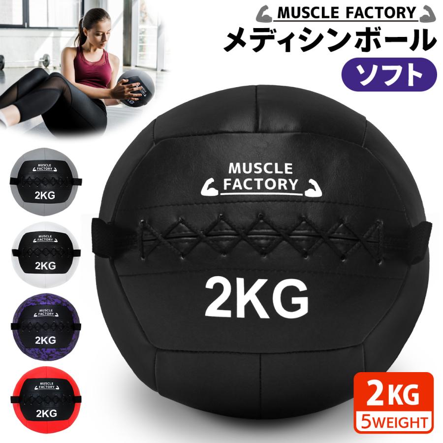 メディシンボール2kg 2個セット MUSCLE FACTORY メディシンボール 2kg ソフト ウェイトボール 体