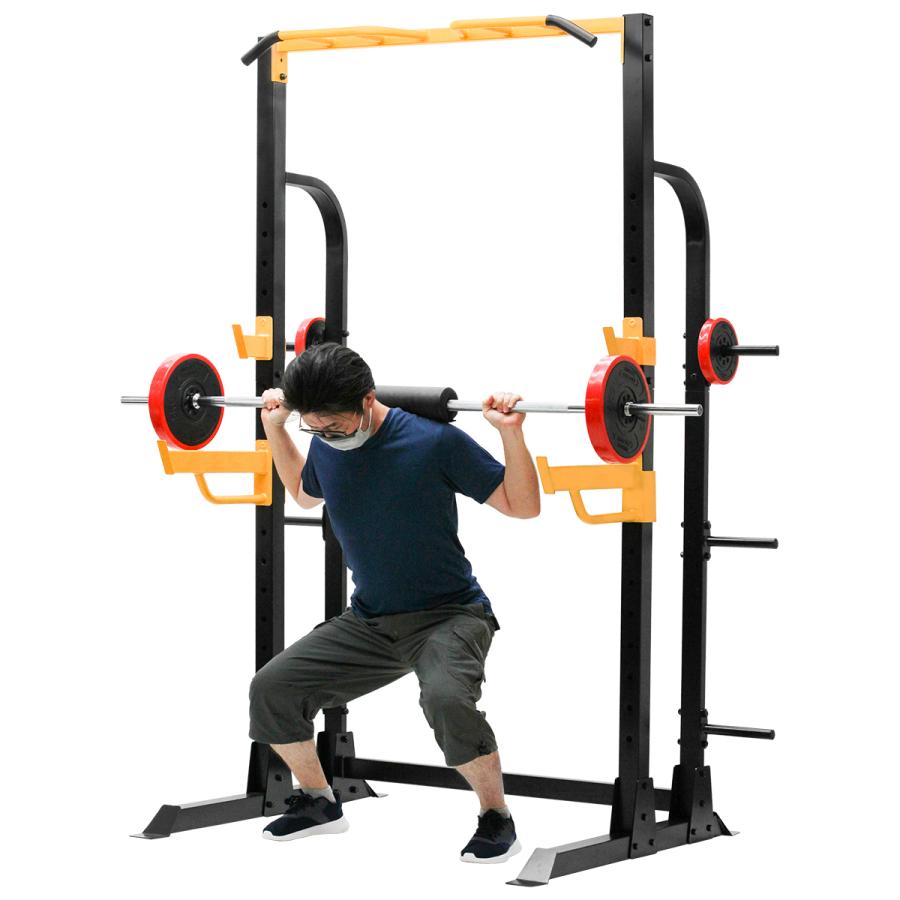 MUSCLE FACTORY ハーフラック 懸垂マシン バーベルスタンド ぶらさがり