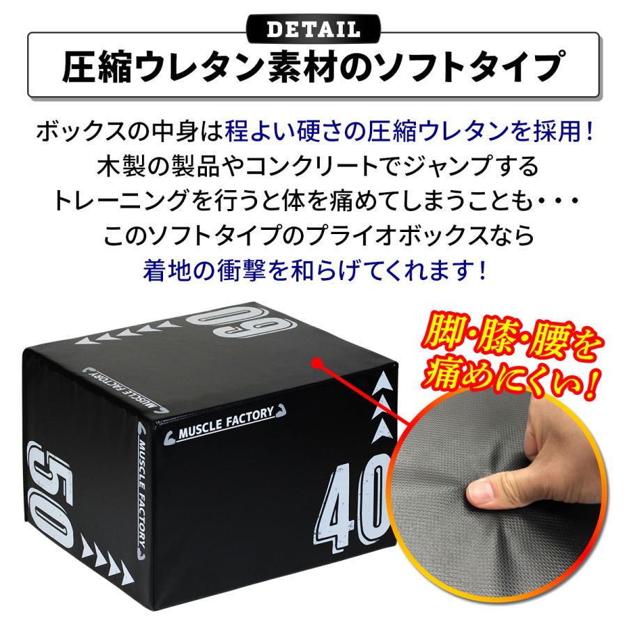 プライオトレーニングボックス プライオボックス ソフト 40×50×60cm プライオボックス ソフト 40×50×60cm 昇降台 跳び箱 プライオ