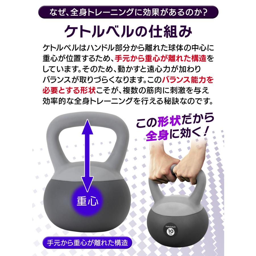 KaRaDa Style ケトルベル ソフトタイプ 12kg ワイドハンドル 握り