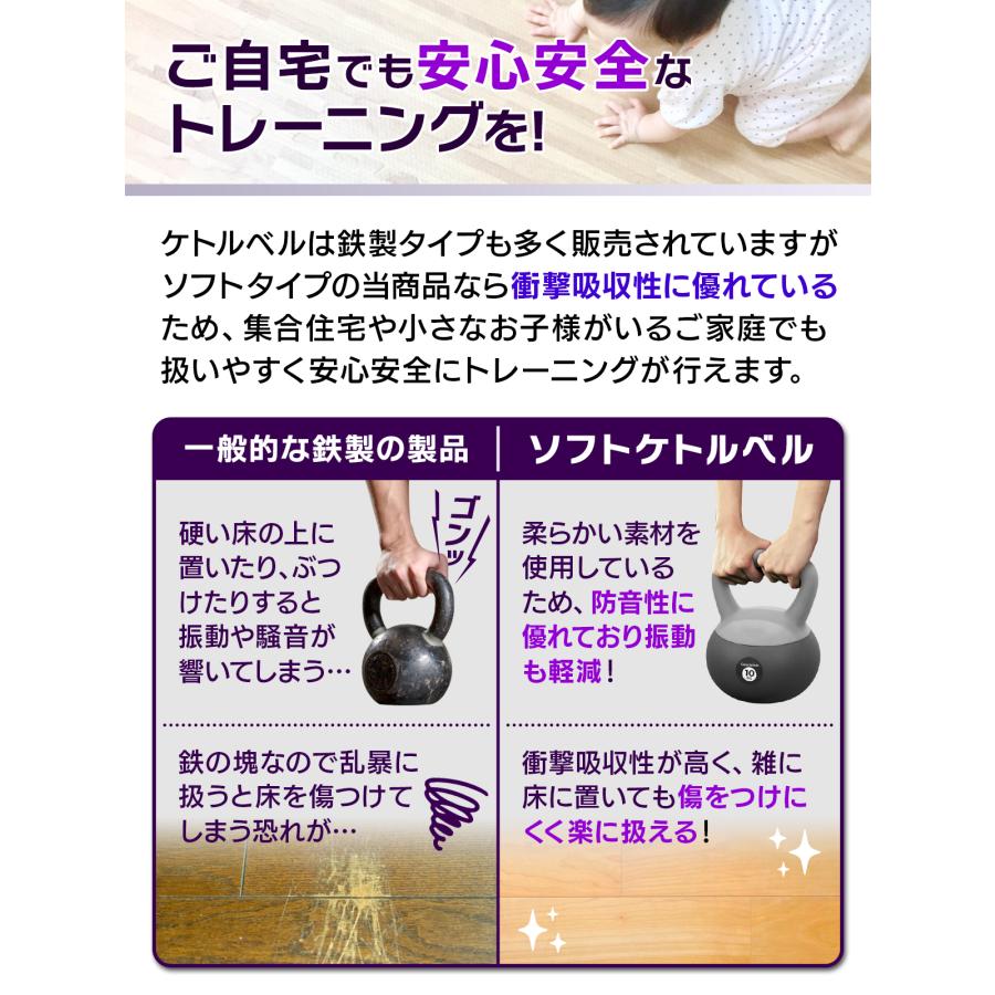 KaRaDa Style ケトルベル ソフトタイプ 8kg ワイドハンドル 握りやすい