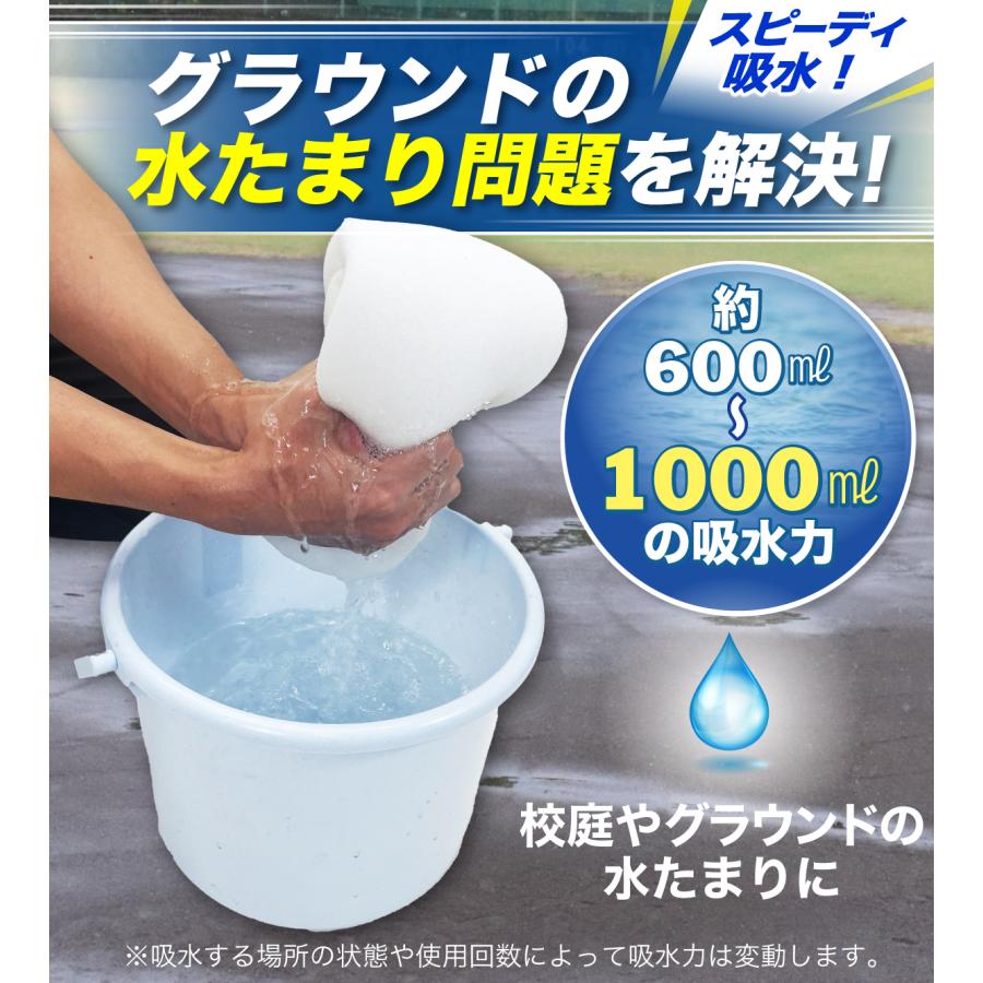 スポンジローラー グラウンド 吸水 スポンジ 園庭やの水たまり除去に
