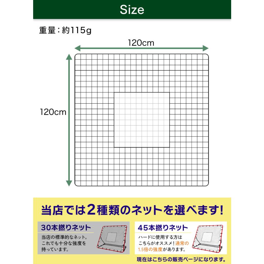 MUSCLE FACTORY リバウンドネット 網のみ 1.2M×1.2M 交換用 サッカー
