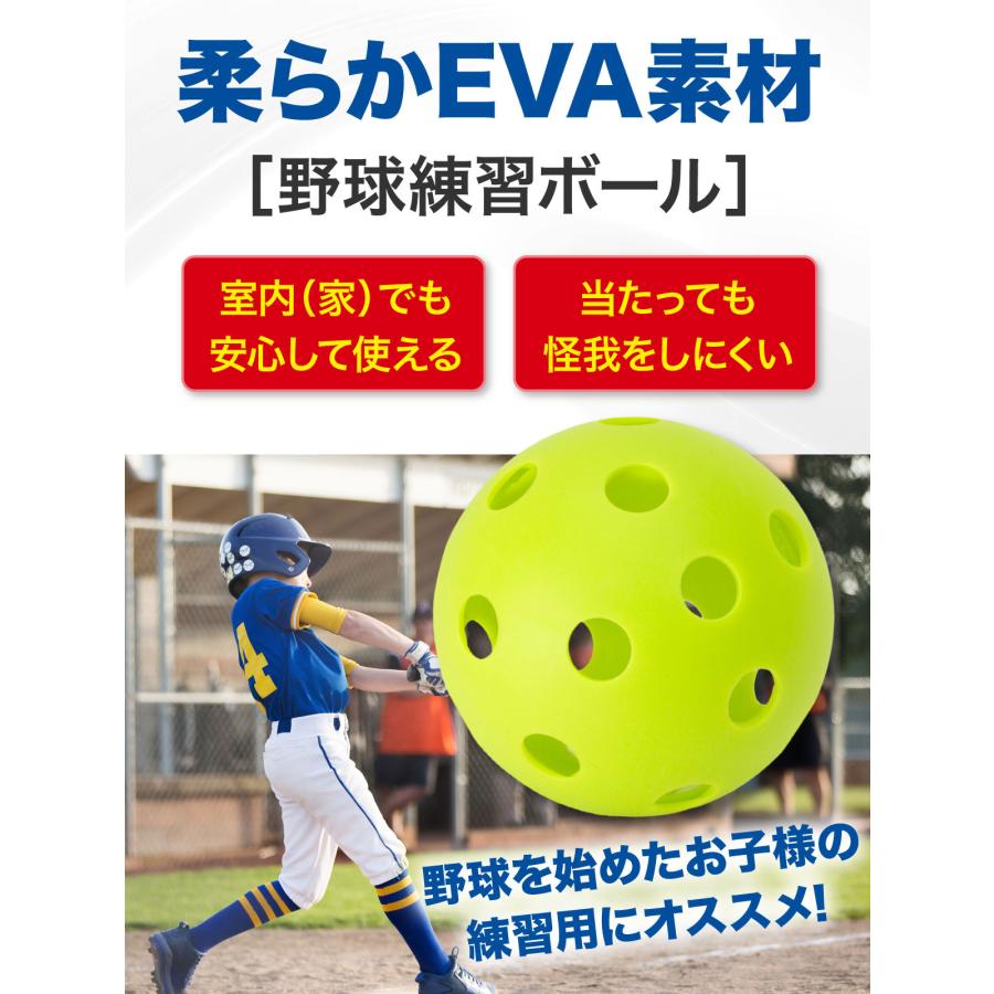 KaRaDa Style 野球 練習 ボール 穴あきボール バッティング
