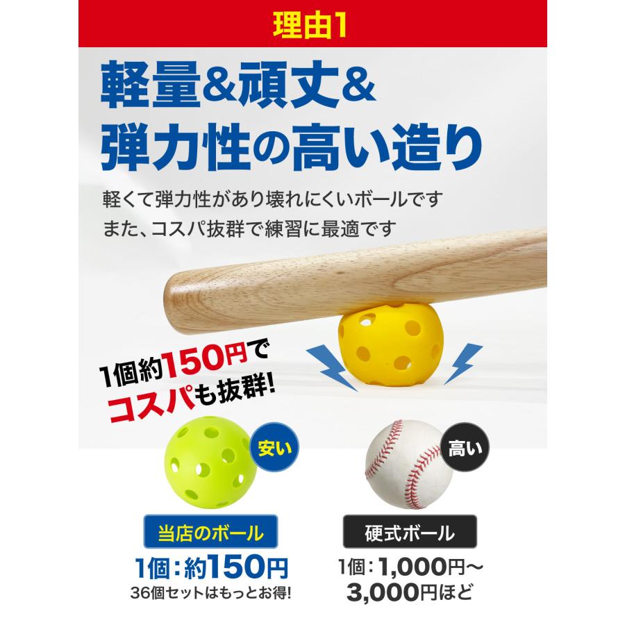 KaRaDa Style 野球 練習 ボール 穴あきボール バッティング