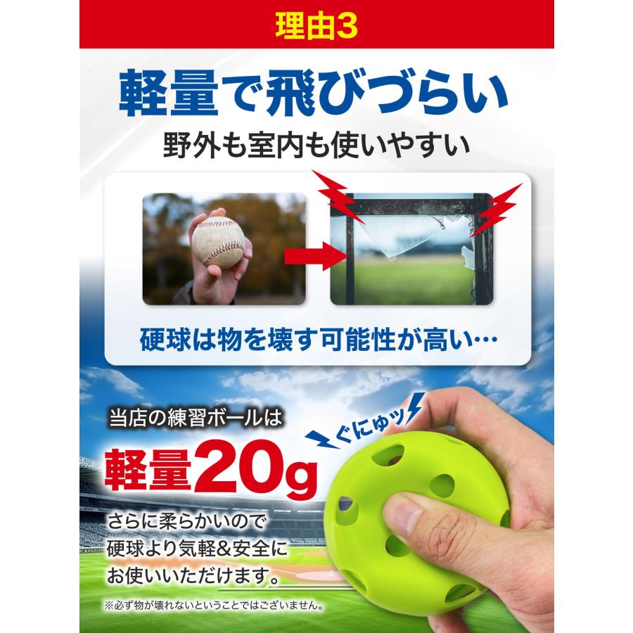 KaRaDa Style 野球 練習 ボール 穴あきボール バッティング