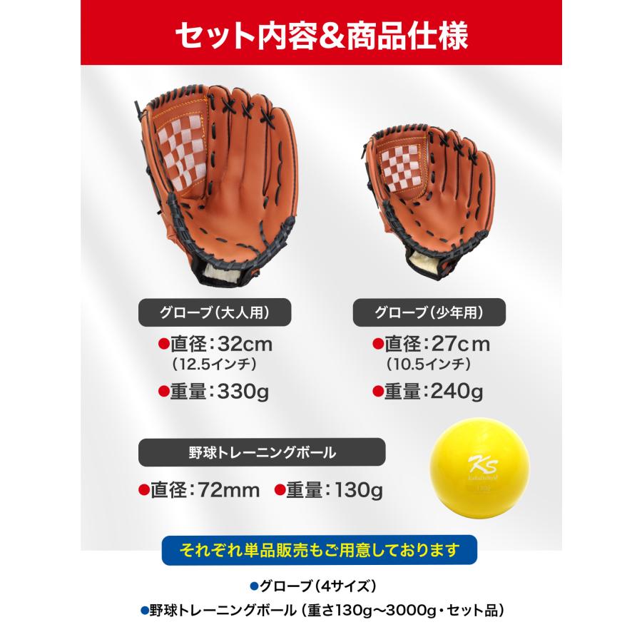KaRaDa Style グローブ 野球 セット 練習 親子 子供 野球グローブ 子供