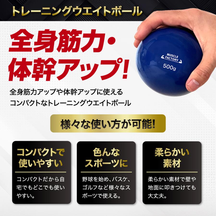 MUSCLE FACTORY トレーニング ボール 野球 練習用 ウエイト