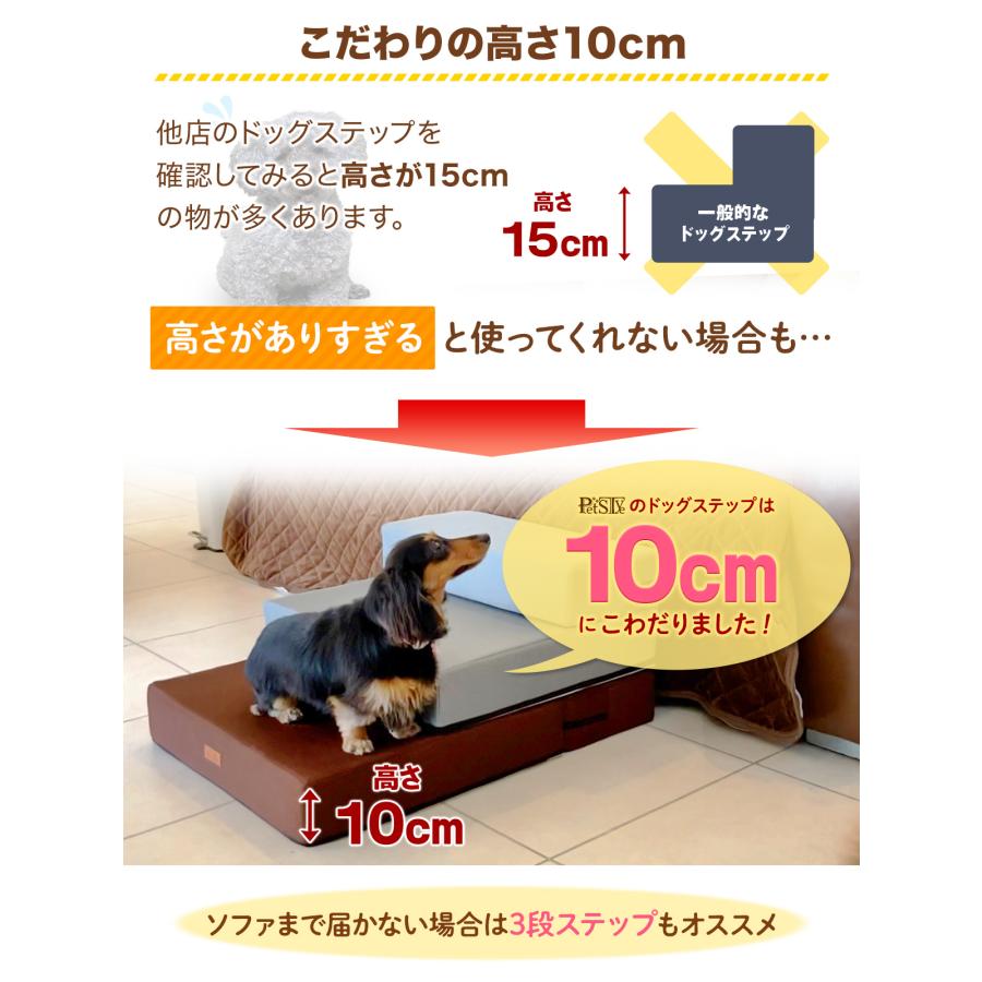 Pet Style ドッグステップ 犬 幅広 55cm 2段 階段 ペット 犬用