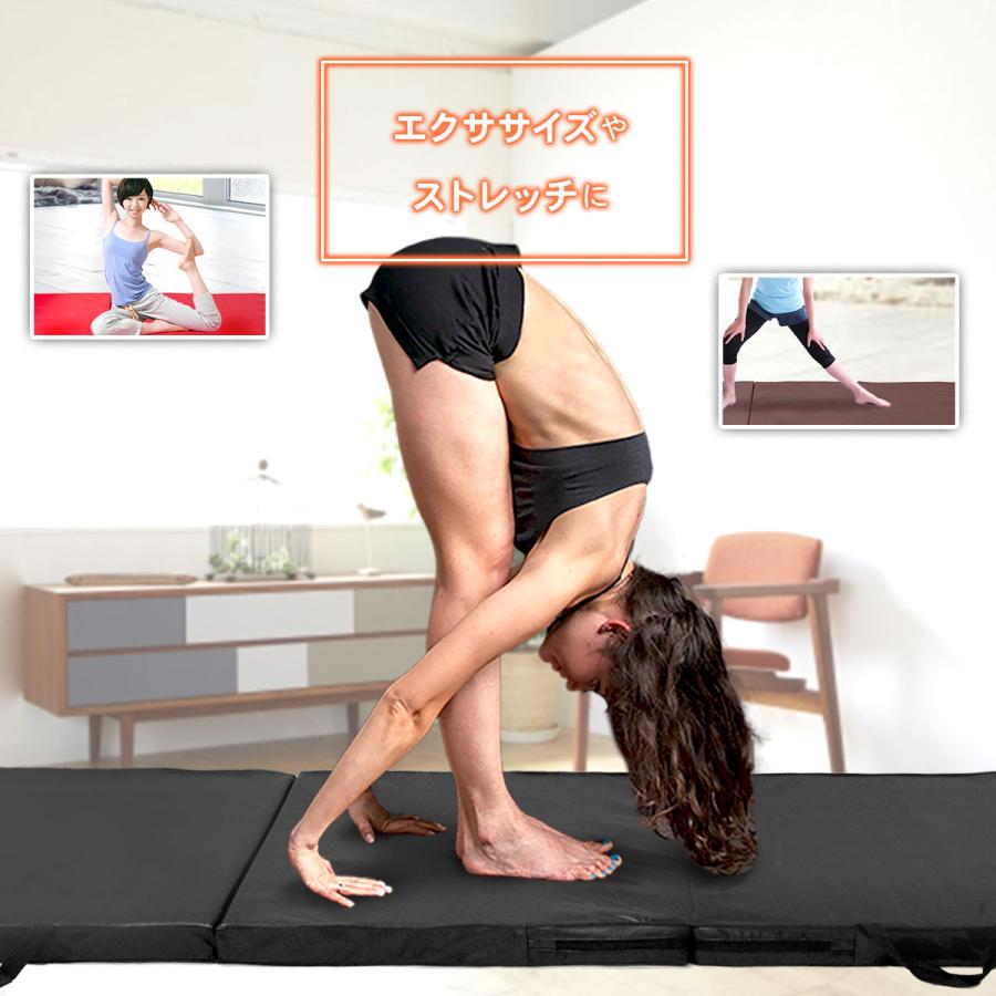 体操 マット 折りたたみ ストレッチマット エクササイズ トレーニング 鉄棒 跳び箱 リングフィット 運動 子供 プレイマット スポーツマット 家庭用 180×60×5cm | KaRaDa Style | 13