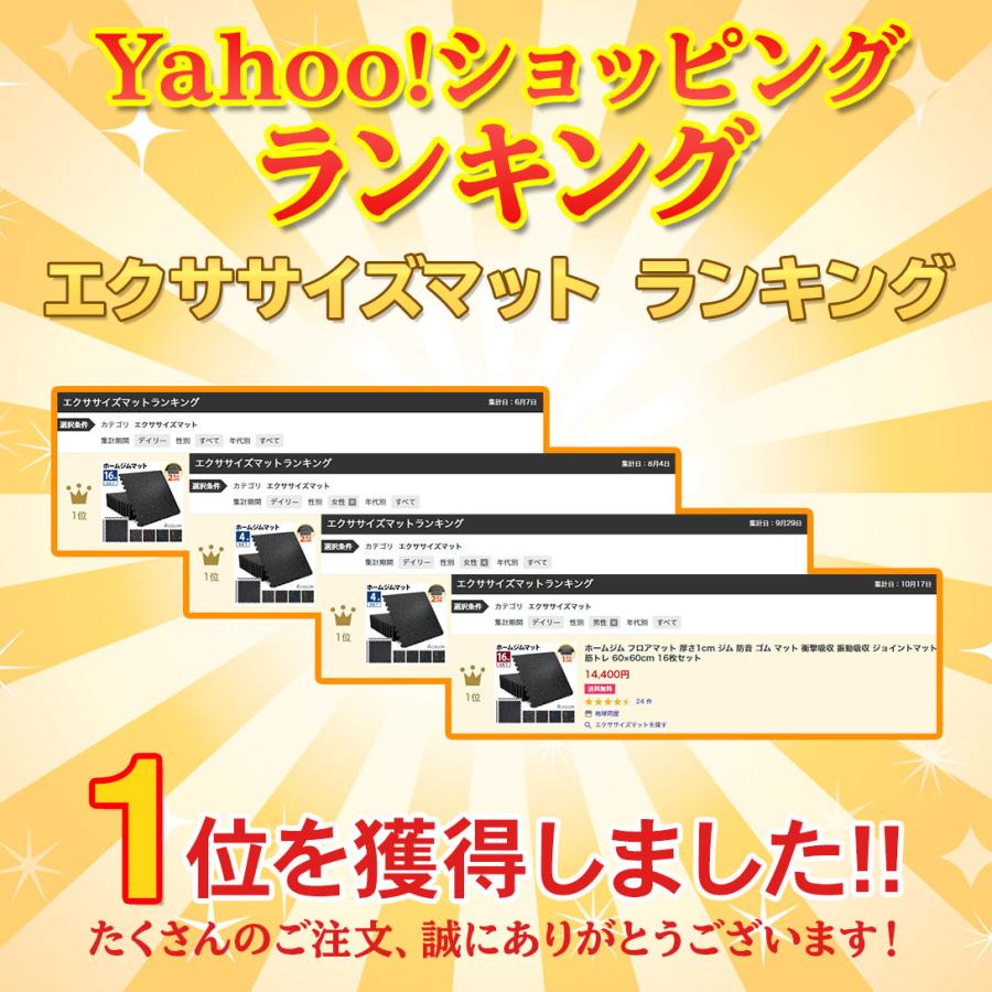 ホームジム フロアマット 厚さ2cm ジム 防音 ゴム マット 衝撃吸収